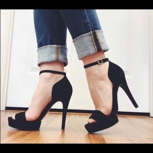 Tory Burch  Black Amina Satin/Suede